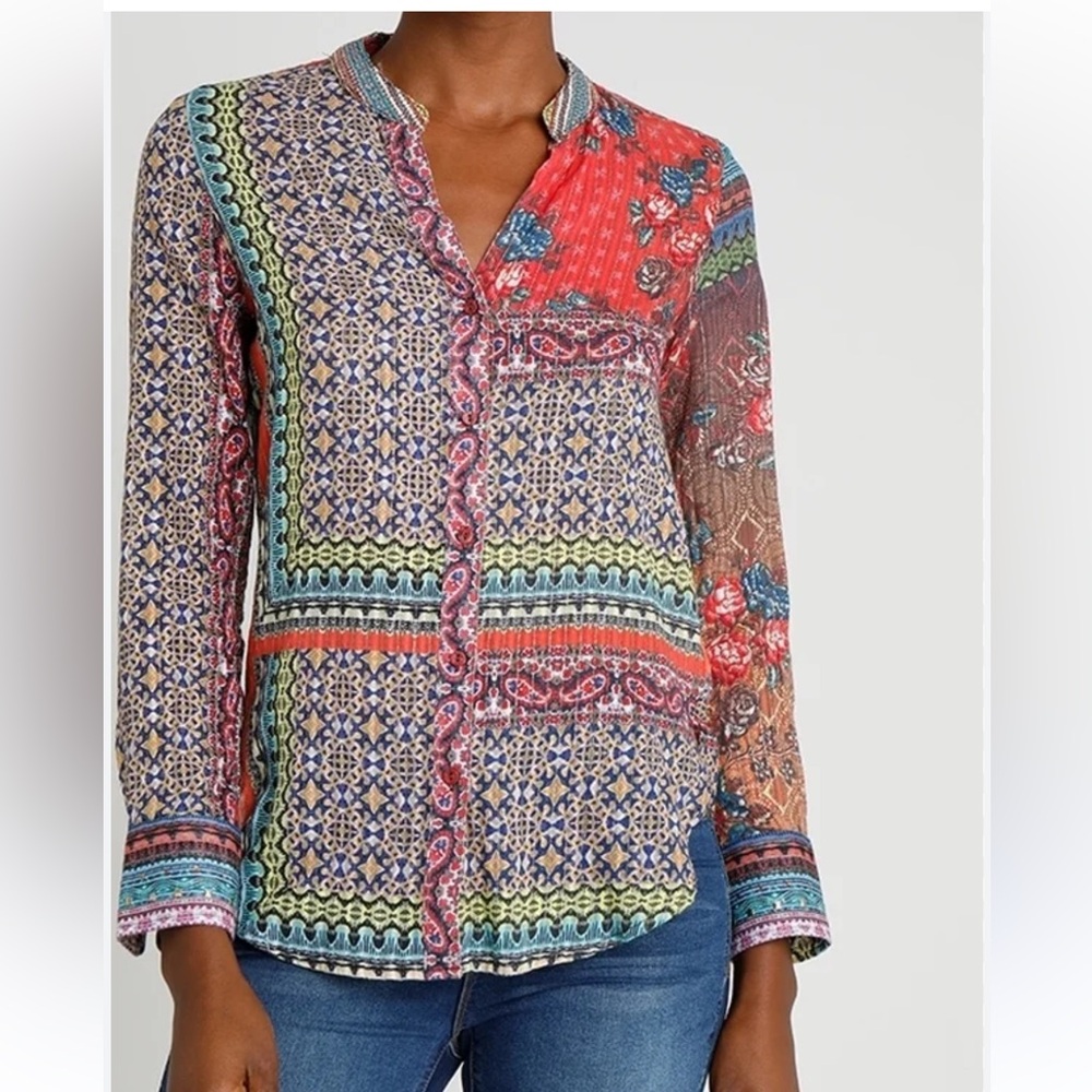 Desigual Colorful Patchwork Blouse - image 1